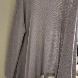 Sweater with lace trim